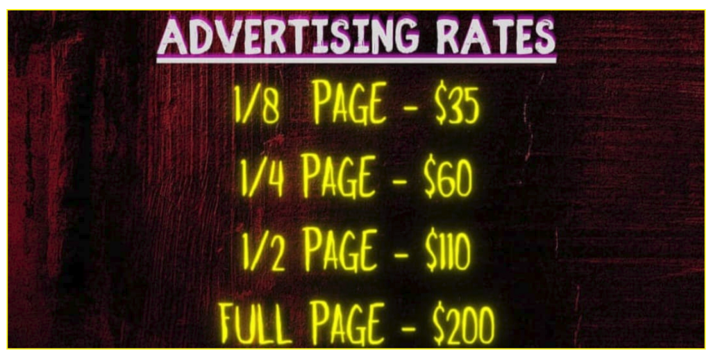 MonstahMag - Advertising Rates - 2023